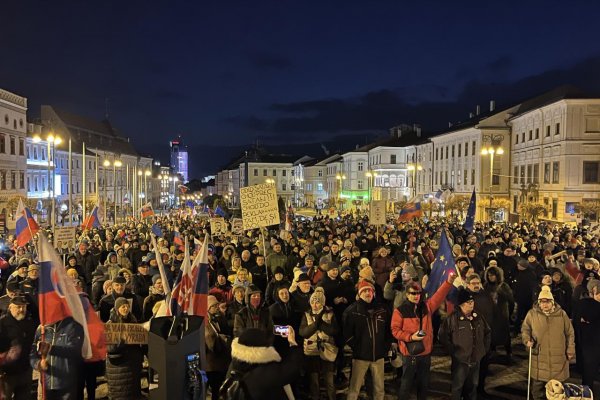 Na protest v Banskej Bystrici prišlo okolo 4-5 tisíc ľudí