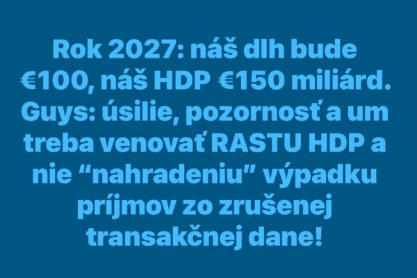 Dáta bez pátosu: Návod ako nahradiť výpadok príjmu z transakčnej dane   