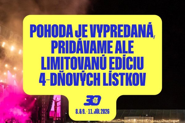 Pohoda vypredala 30-tisíc lístkov, navyšuje kapacitu o 10 %
