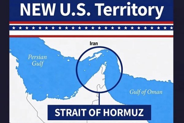 Udalosť dňa: Trump zverejnil mapu, ktorá zobrazuje Hormuzský prieliv ako územie USA
