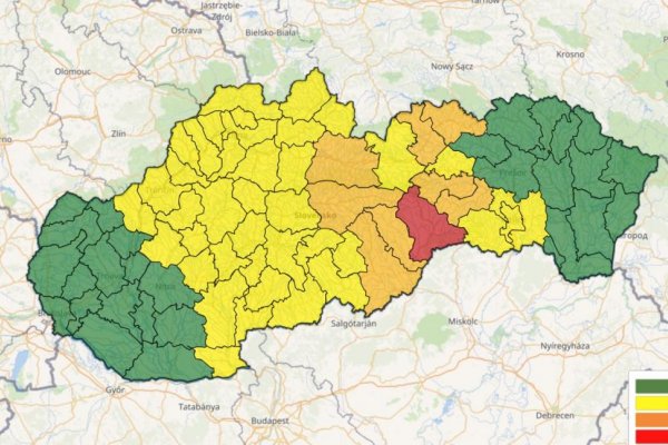 SHMÚ očakáva na Slovensku rekordné hodnoty zrážok aj vzostup hladín