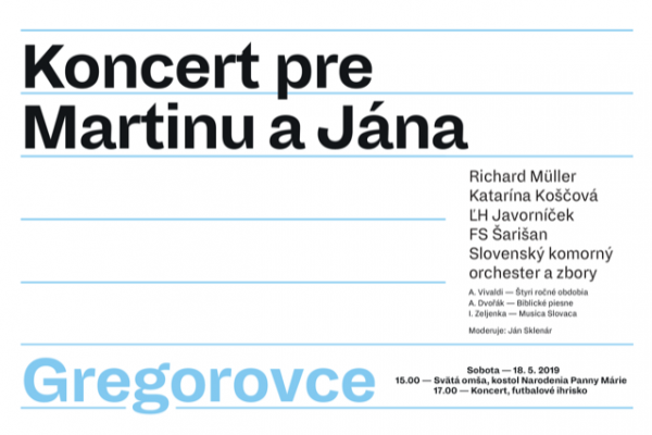 Koncert pre Martinu a Jána v Gregorovciach už túto sobotu